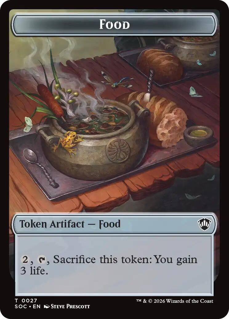 Image for Food // Frog Lizard Double-Sided Token (27 // 16) (SOC) - Magic: The Gathering