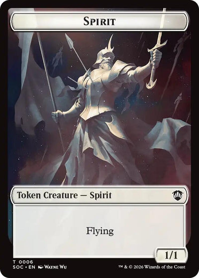 Spirit (0006) // Illusion Double-Sided Token (6 // 7) (SOC)