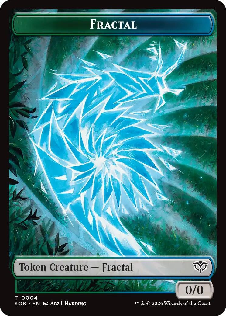 Image for Fractal (0004) // Inkling (006) Double-Sided Token (4 // 6) (SOS) - Magic: The Gathering