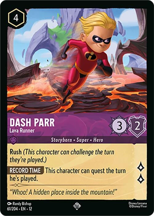 Image for Dash Parr - Lava Runner (61/204) (12) - Disney Lorcana