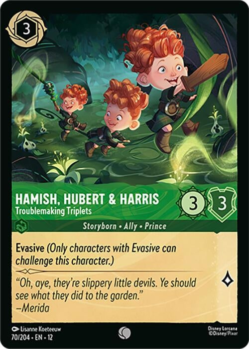 Image for Hamish, Hubert & Harris - Troublemaking Triplets (70/204) (12) - Disney Lorcana