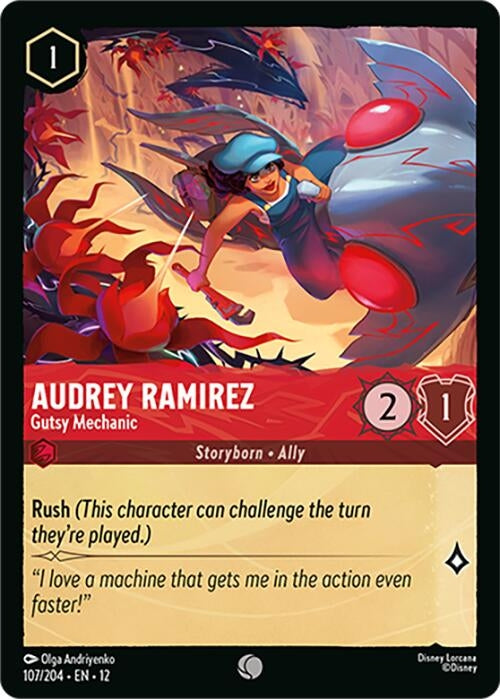 Image for Audrey Ramirez - Gutsy Mechanic (107/204) (12) - Disney Lorcana