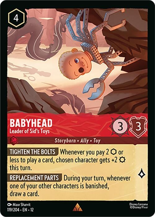 Image for Babyhead - Leader of Sid's Toys (119/204) (12) - Disney Lorcana