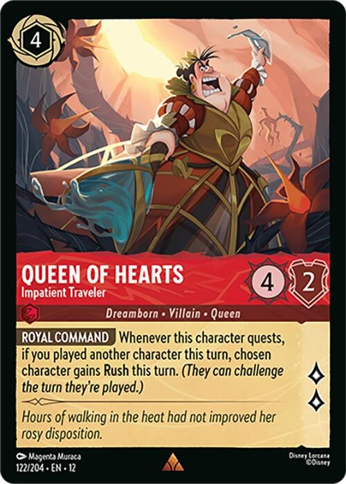 Image for Queen of Hearts - Impatient Traveler (122/204) (12) - Disney Lorcana