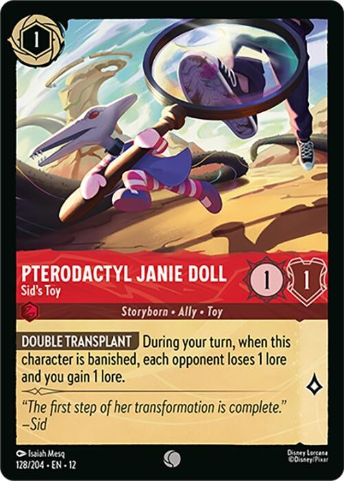 Image for Pterodactyl Janie Doll - Sid's Toy (128/204) (12) - Disney Lorcana