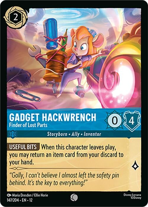 Image for Gadget Hackwrench - Finder of Lost Parts (147/204) (12) - Disney Lorcana
