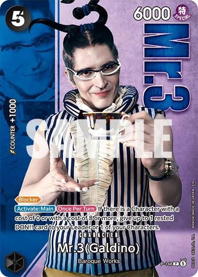 Image for Mr.3 (Galdino) - P-148 (Premium Card Collection -Live Action Edition Vol.2 Baroque Works-) (P-148) (OP-PR) - One Piece Card Game