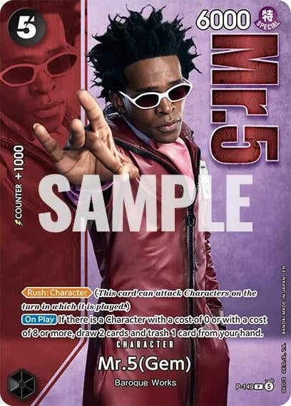 Image for Mr.5 (Gem) - P-149 (Premium Card Collection -Live Action Edition Vol.2 Baroque Works-) (P-149) (OP-PR) - One Piece Card Game