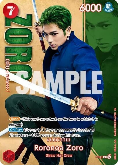 Image for Roronoa Zoro - P-141 (Premium Card Collection -Live Action Edition Vol.2 Straw Hat Crew-) (P-141) (OP-PR) - One Piece Card Game