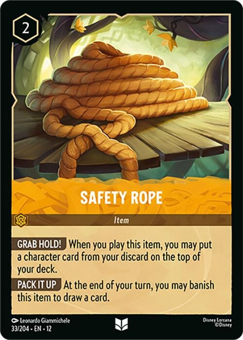 Image for Safety Rope (33/204) (12) - Disney Lorcana