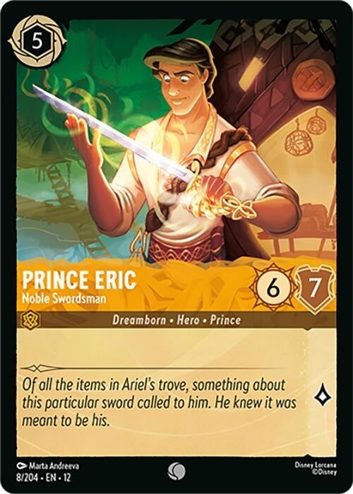 Image for Prince Eric - Noble Swordsman (8/204) (12) - Disney Lorcana