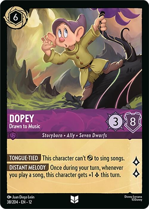 Image for Dopey - Drawn to Music (38/204) (12) - Disney Lorcana