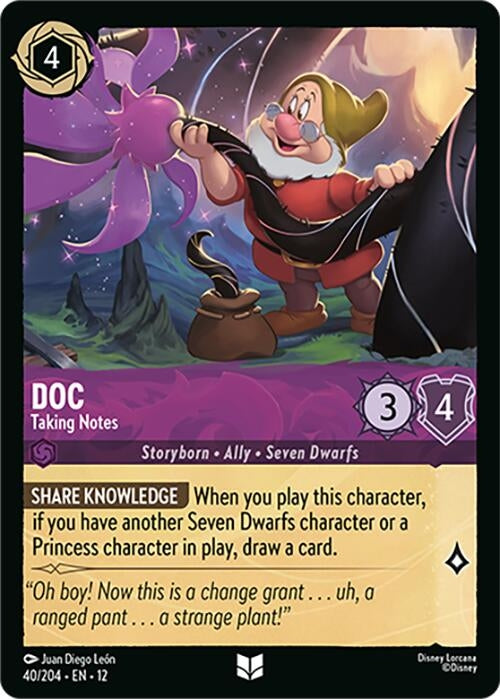 Image for Doc - Taking Notes (40/204) (12) - Disney Lorcana