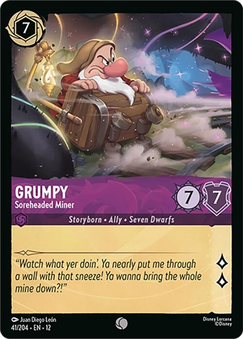 Image for Grumpy - Soreheaded Miner (41/204) (12) - Disney Lorcana