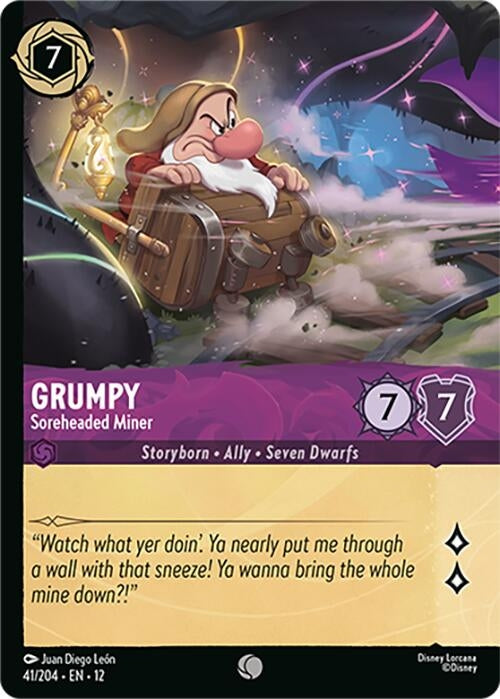 Image for Grumpy - Soreheaded Miner (Foil) (41/204) (12) - Disney Lorcana