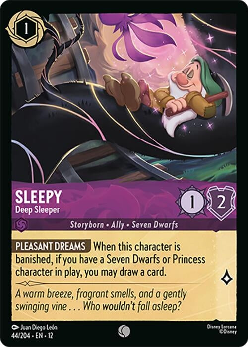 Image for Sleepy - Deep Sleeper (44/204) (12) - Disney Lorcana