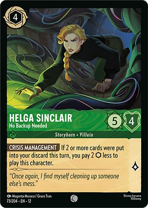 Image for Helga Sinclair - No Backup Needed (73/204) (12) - Disney Lorcana