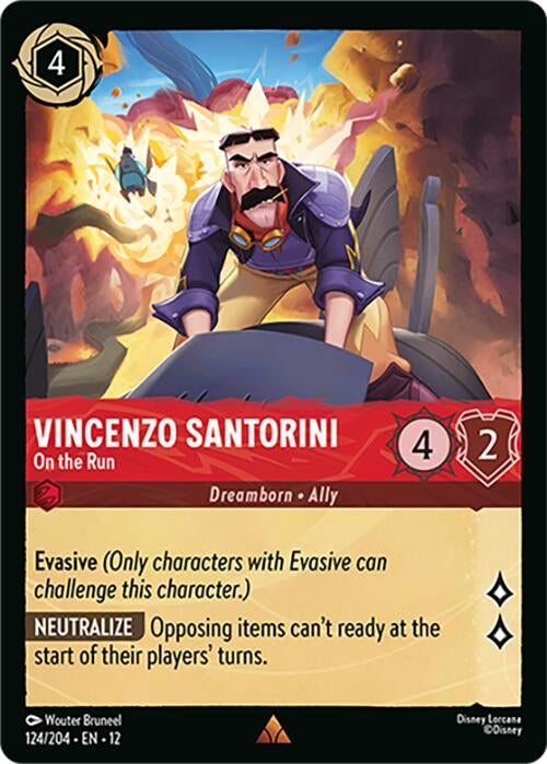 Image for Vincenzo Santorini - On the Run (124/204) (12) - Disney Lorcana