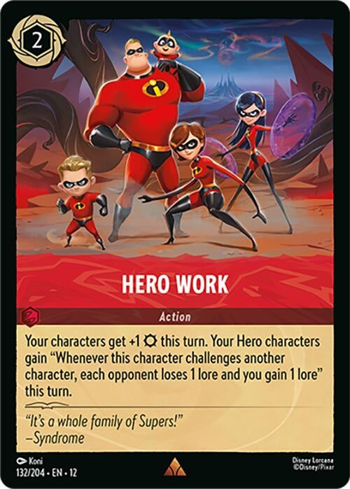 Image for Hero Work (132/204) (12) - Disney Lorcana