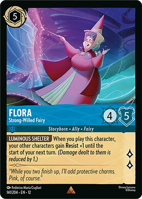 Image for Flora - Strong-Willed Fairy (141/204) (12) - Disney Lorcana