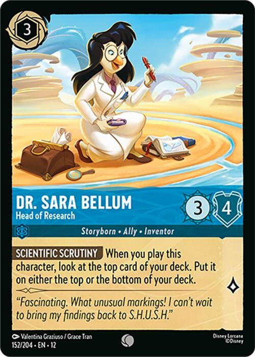Image for Dr. Sara Bellum - Head of Research (152/204) (12) - Disney Lorcana