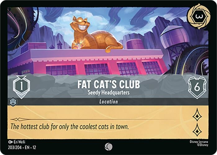 Image for Fat Cat's Club - Seedy Headquarters (203/204) (12) - Disney Lorcana