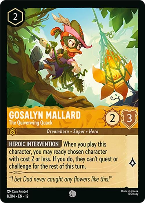 Image for Gosalyn Mallard - The Quiverwing Quack (1/204) (12) - Disney Lorcana