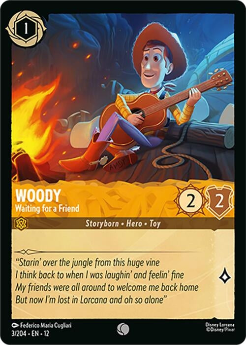 Image for Woody - Waiting for a Friend (3/204) (12) - Disney Lorcana