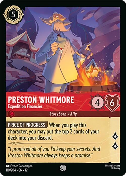 Image for Preston Whitmore - Expedition Financier (110/204) (12) - Disney Lorcana