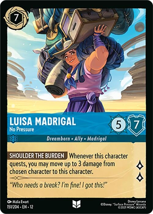 Image for Luisa Madrigal - No Pressure (151/204) (12) - Disney Lorcana