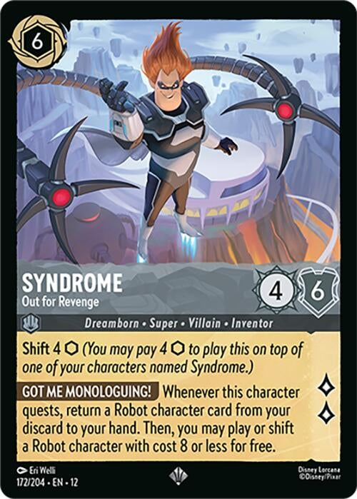 Image for Syndrome - Out for Revenge (172/204) (12) - Disney Lorcana