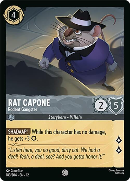 Image for Rat Capone - Rodent Gangster (183/204) (12) - Disney Lorcana