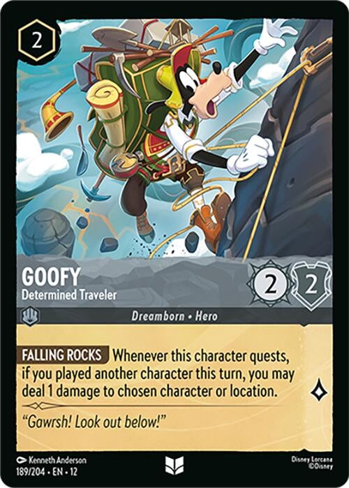 Image for Goofy - Determined Traveler (189/204) (12) - Disney Lorcana