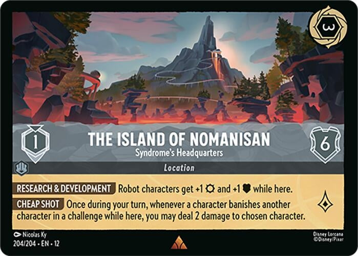 Image for The Island of Nomanisan - Syndrome's Headquarters (204/204) (12) - Disney Lorcana