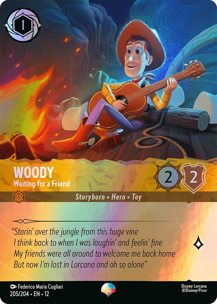 Image for Woody - Waiting for a Friend (Epic) (205/204) (12) - Disney Lorcana