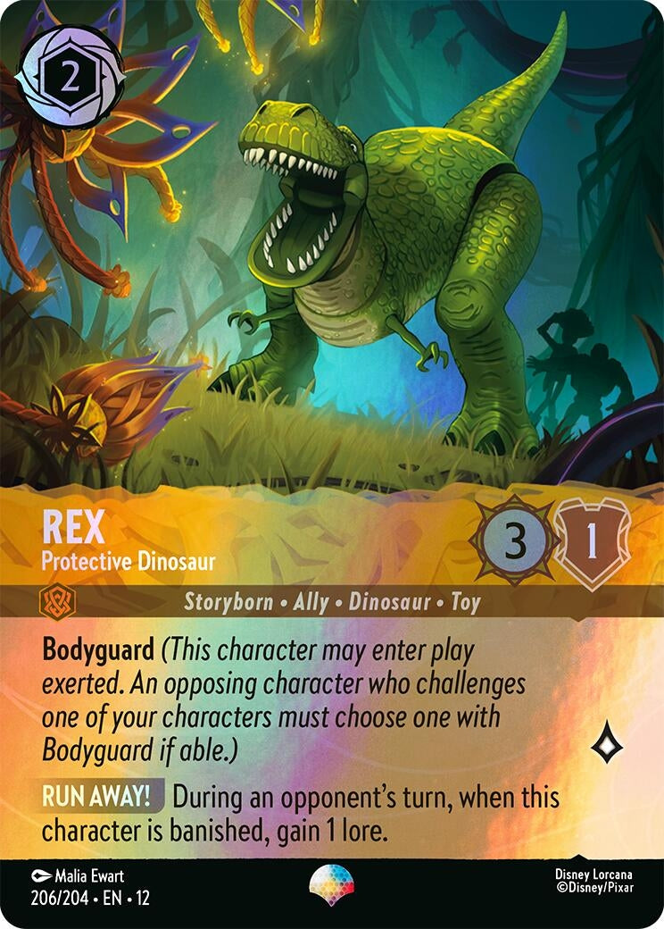 Image for Rex - Protective Dinosaur (Epic) (206/204) (12) - Disney Lorcana