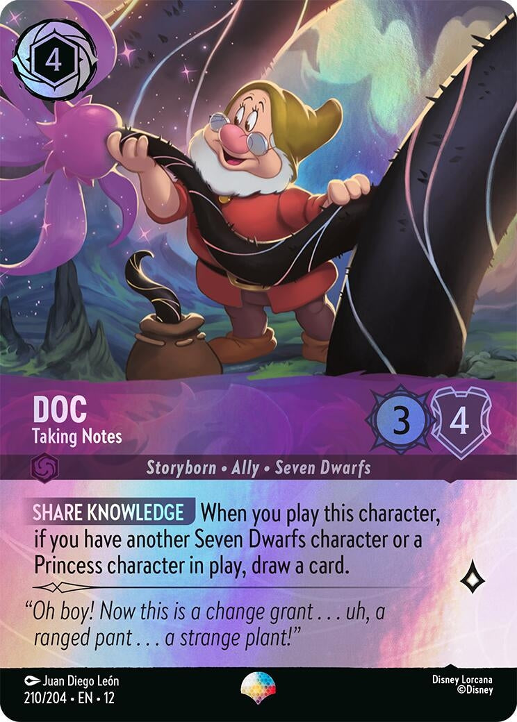 Image for Doc - Taking Notes (Epic) (210/204) (12) - Disney Lorcana