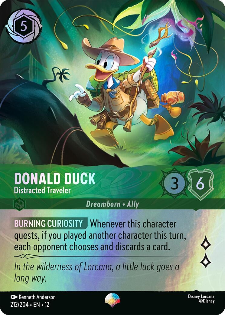 Image for Donald Duck - Distracted Traveler (Epic) (212/204) (12) - Disney Lorcana