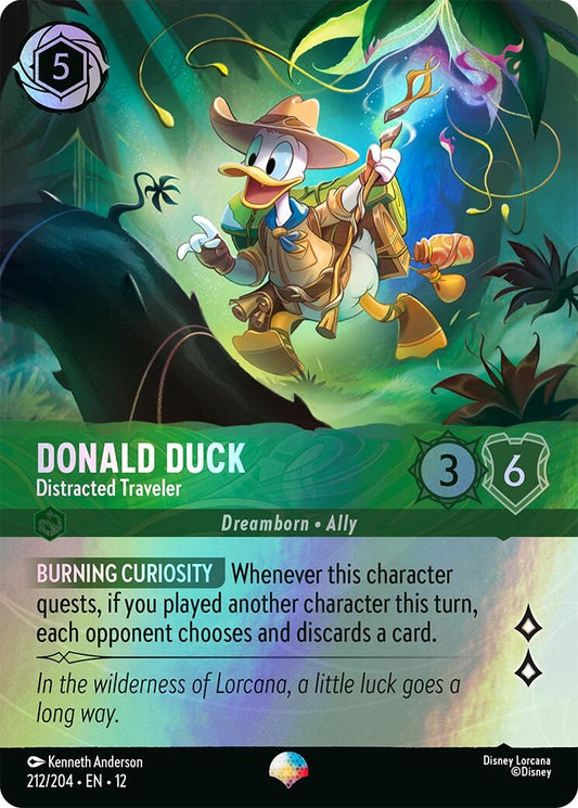 Image for Donald Duck - Distracted Traveler (Epic) (212/204) (12) - Disney Lorcana