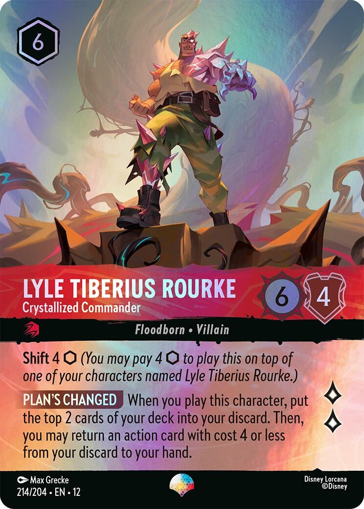 Image for Lyle Tiberius Rourke - Crystallized Commander (Epic) (214/204) (12) - Disney Lorcana