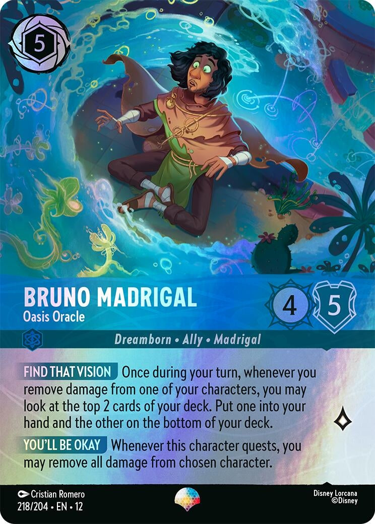 Image for Bruno Madrigal - Oasis Oracle (Epic) (218/204) (12) - Disney Lorcana