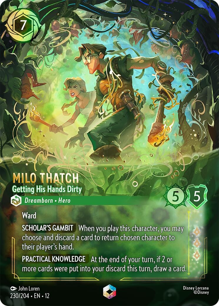 Image for Milo Thatch - Getting His Hands Dirty (Enchanted) (230/204) (12) - Disney Lorcana