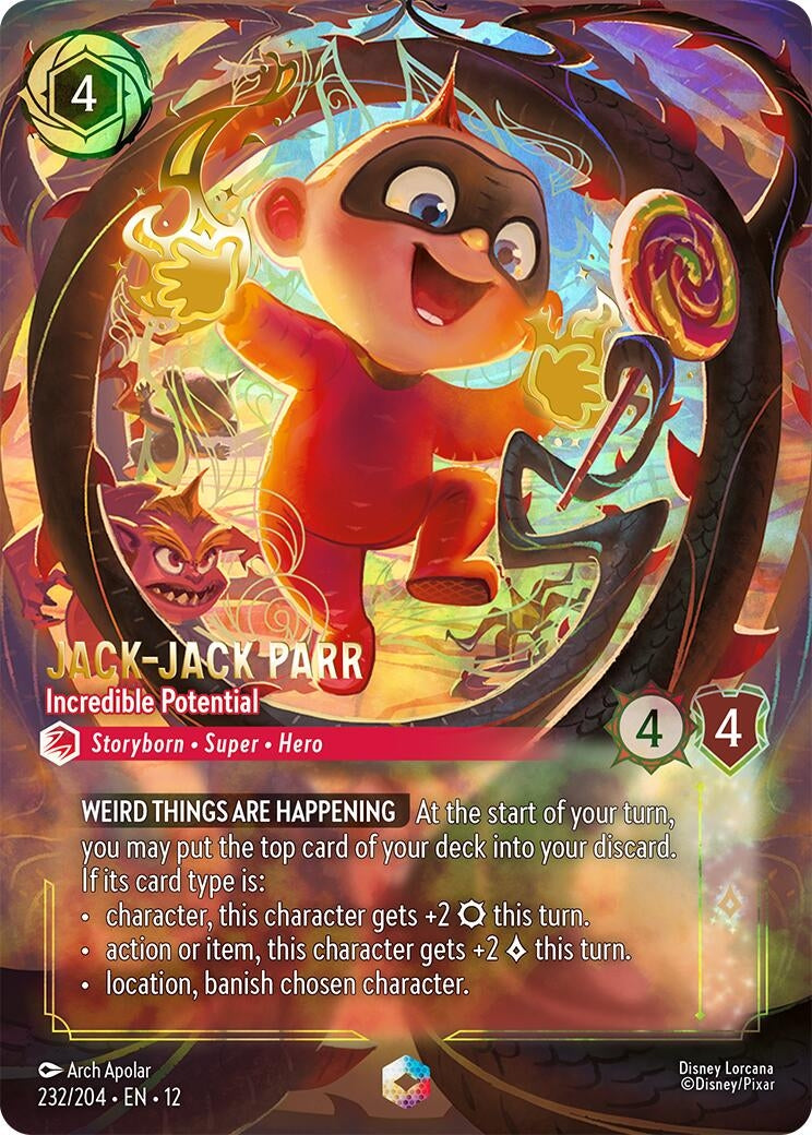 Image for Jack-Jack Parr - Incredible Potential (Enchanted) (232/204) (12) - Disney Lorcana