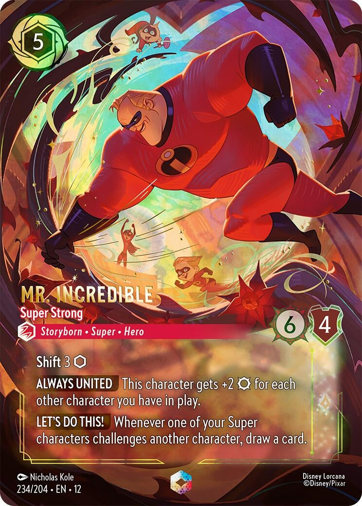 Image for Mr. Incredible - Super Strong (Enchanted) (234/204) (12) - Disney Lorcana