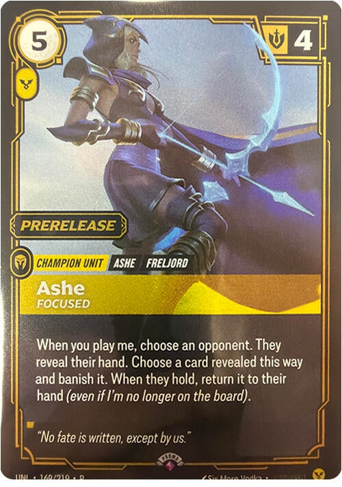 Image for Ashe - Focused (169/219) (OPP) - Riftbound: League of Legends Trading Card Game