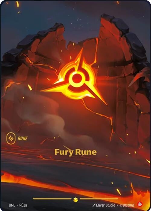 Image for Fury Rune (R01a) (R01a) (UNL) - Riftbound: League of Legends Trading Card Game