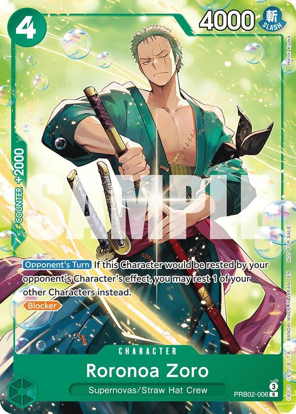 Image for Roronoa Zoro (Welcome Pack 2026 Vol.1) (PRB02-006) (OP-PR) - One Piece Card Game