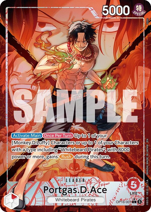 Image for Portgas.D.Ace (001) (Alternate Art) (OP16-001) (OP16) - One Piece Card Game