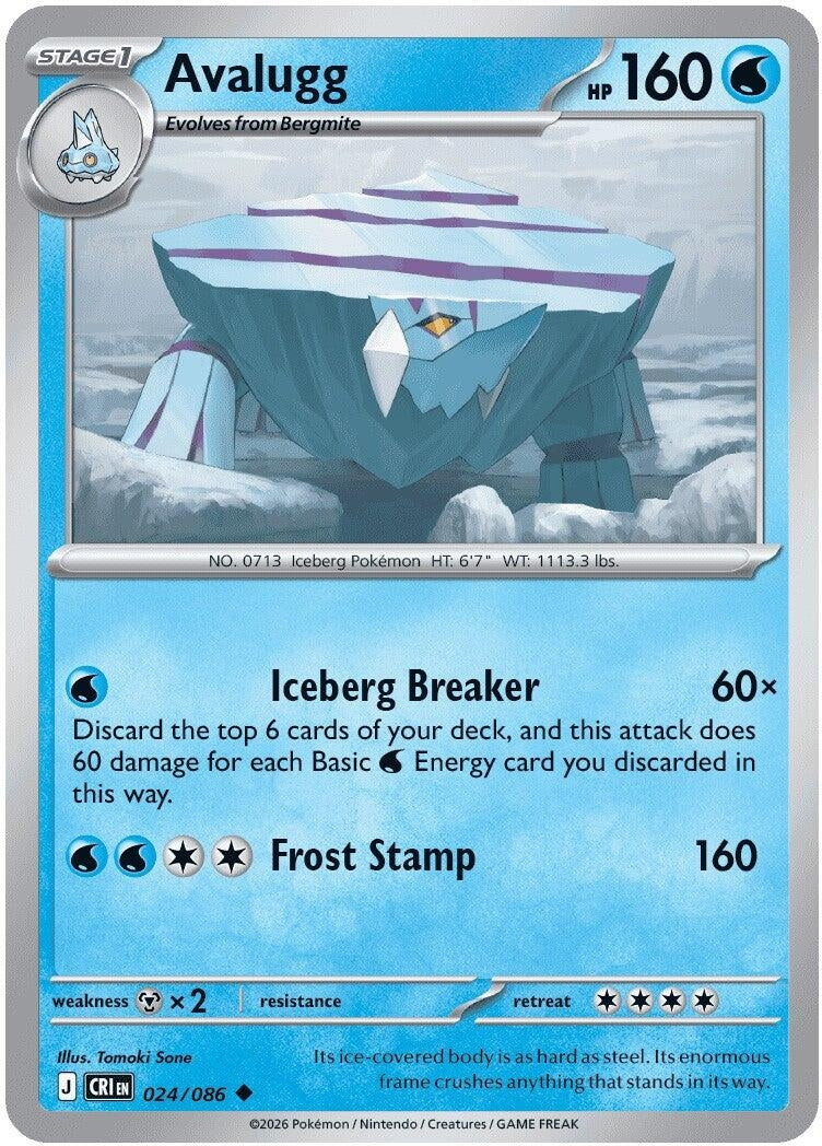Image for Avalugg (024/086) (CRI) - Pokemon