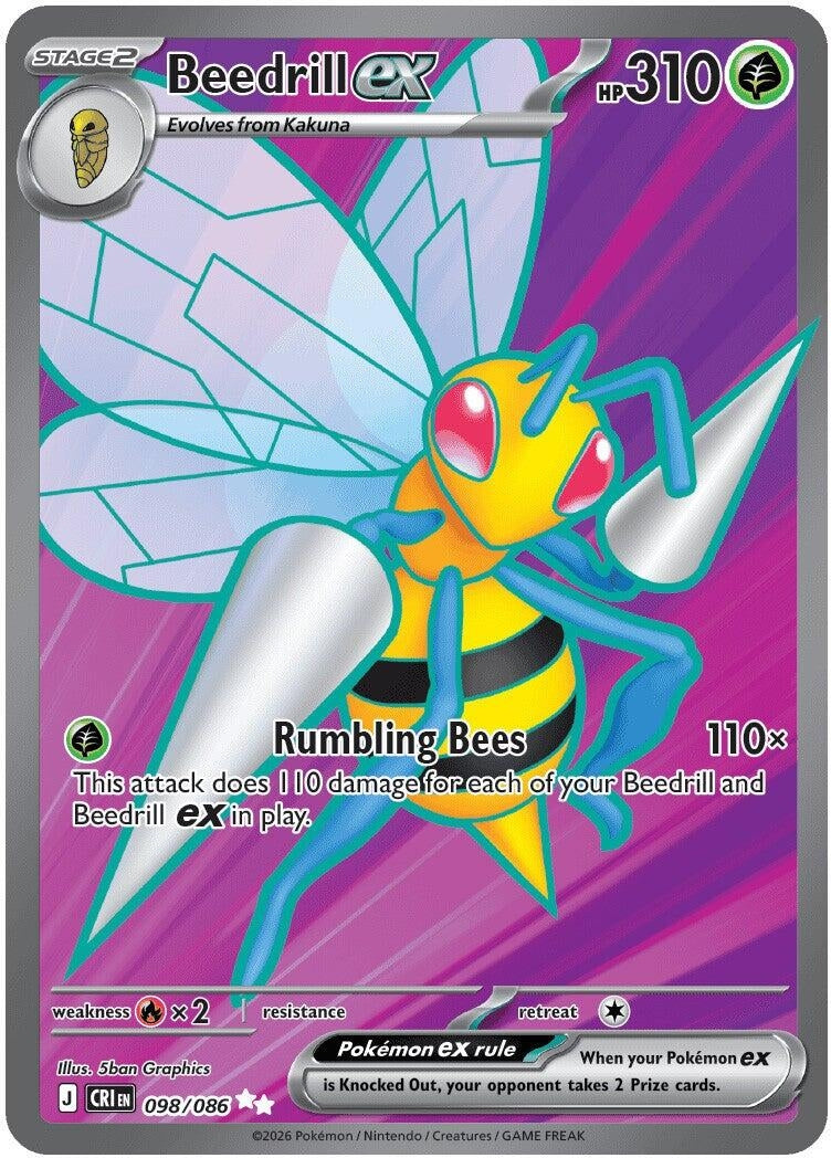 Image for Beedrill ex (098/086) (CRI) - Pokemon